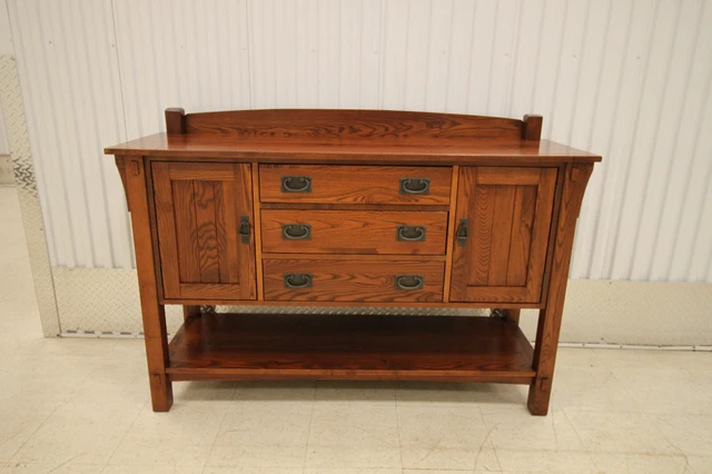 Nichols & Stone Mission Style Oak Sideboard With Backsplash