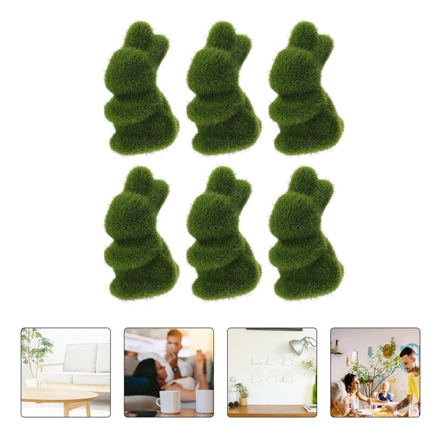 6 piezas Simulación de Pascua Juguete Animal Muñeca Conejo Modelo Home Party