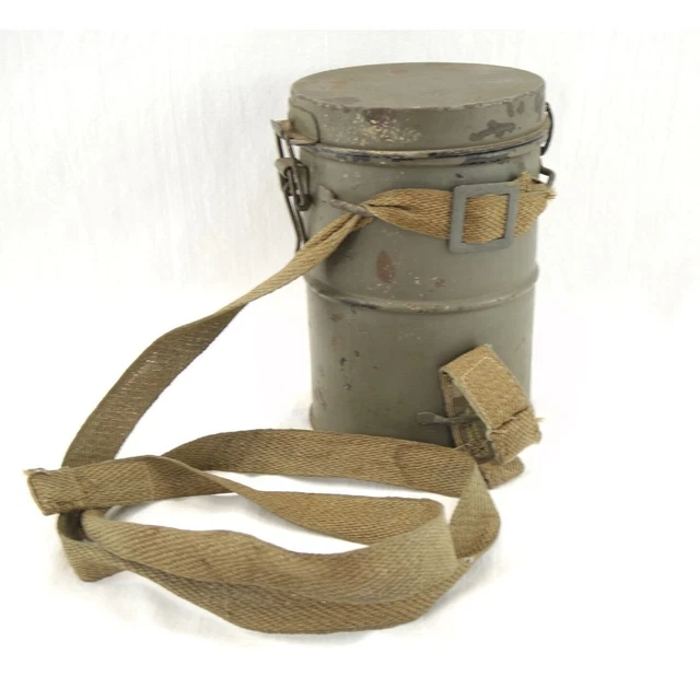 Antique Imperial German M17 Gas Mask + Canister | All Original, 1917 Antique Imperial German M17 Gas Mask + Canister | All Original, 1917