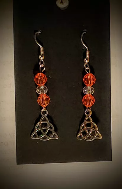 Celtic Earrings - Dangle - Clip On - Gauged - Made With Love In USA - Handcrafte