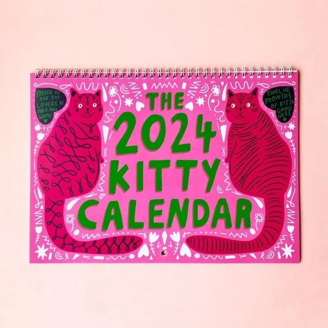 PAPER 2024 CATS Calendar Time Planning 2024 Calendar Desk Decoration