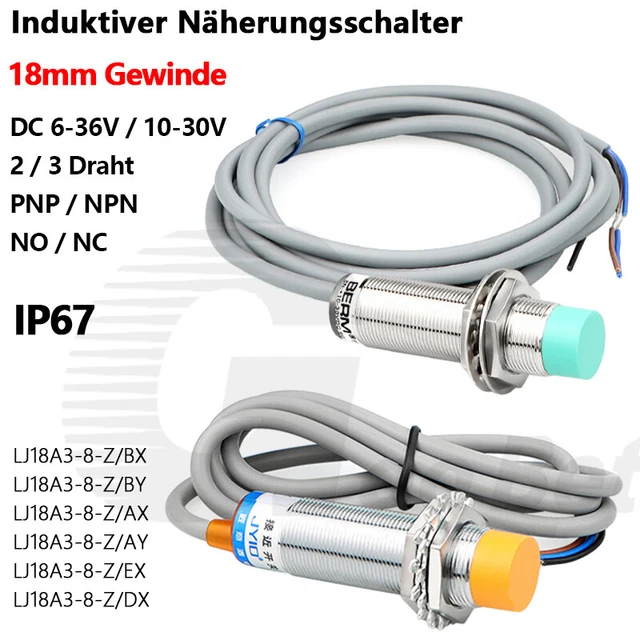 Interruptor Inductivo PNP 5-36V Sensor De Proximidad Inductivo M8 PNP (LJ8A3-1-Z/BY) - 5-36V DC, Normalmente Abierto (NO), Con Cable Placa Induccion - Foto 4