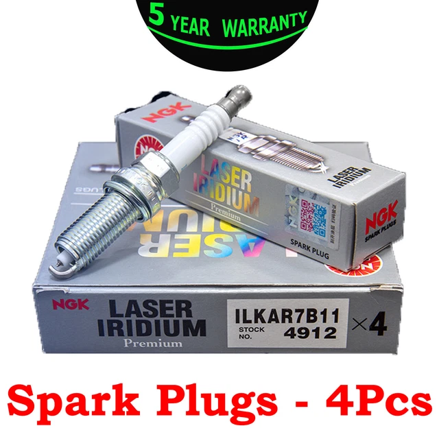 4X FOR NGK 4912 Laser Iridium Spark Plugs ILKAR7B11 for Toyota Corolla ...