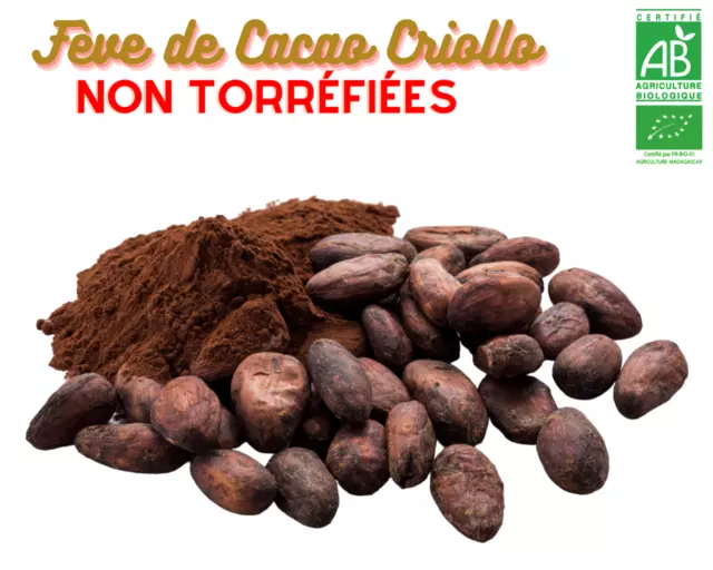 BIO - Fève de Cacao Criollo Bio de Madagascar - BIO ECOCERT-FR-01 ( 5 Kg )