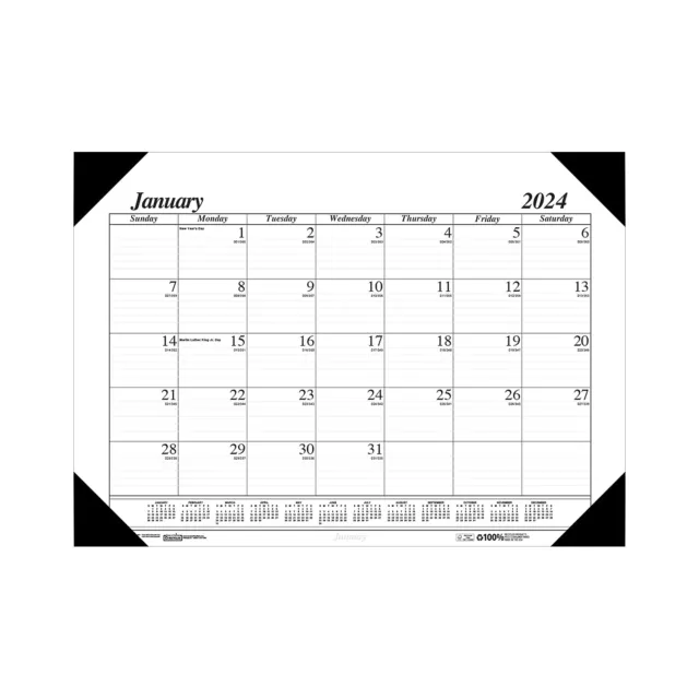 2024 House of Doolittle Economy Compact 18.5" x 13" Monthly Desk Pad Calendar