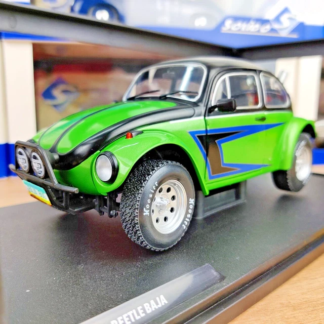 Volkswagen Beetle Baja 1976 Groen Metallic / Zwart / Blauw 1-18 Solido - Schuiten Autominiaturen Volkswagen Beetle Baja 1976 Groen Metallic / Zwart / Blauw 1-18 Solido - Schuiten Autominiaturen