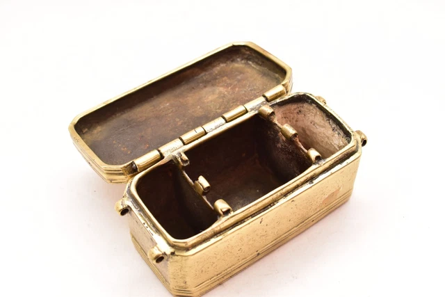 ATQ Philippines Maguindanao Solid Brass Bronze Betel Nut Lidded Box 5" Filipino