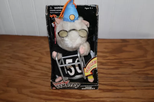 Gemmy Dancing Hamster 50th BIRTHDAY Animated Singing They Say its your Birthday