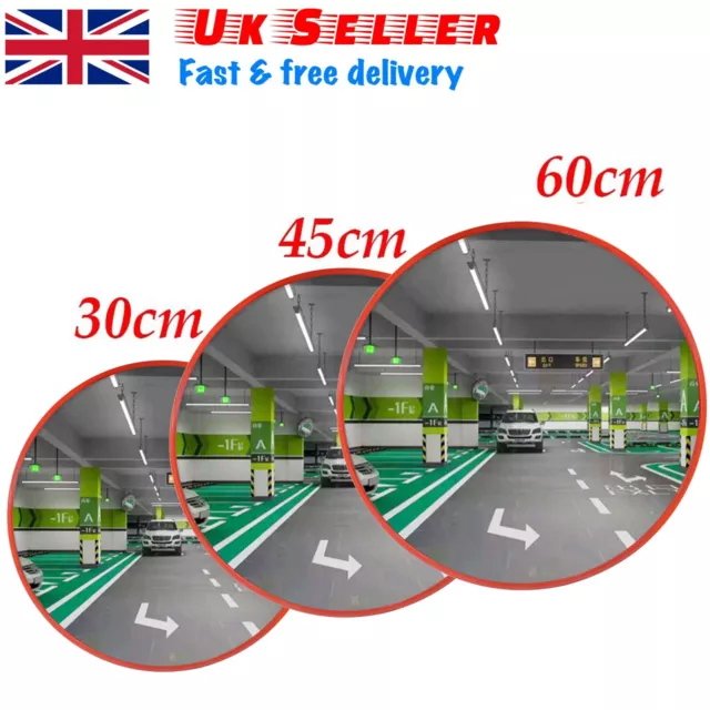 Convex Mirrors for Blind Spot - 30 45 60 cm Diameter - Wall Mounted Unbreakable