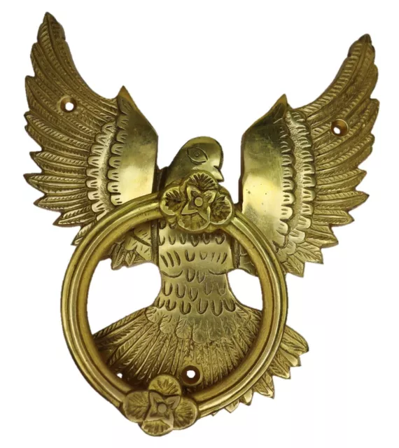 Flying Eagle Shape Vintage Antique Style Door Knocker Handmade Brass Door Bell