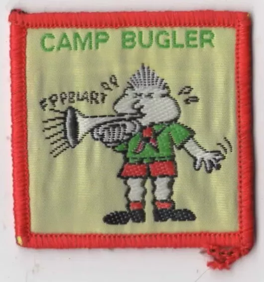 Camp Bugler Boy Scout Patch RED Bdr. [INT754]