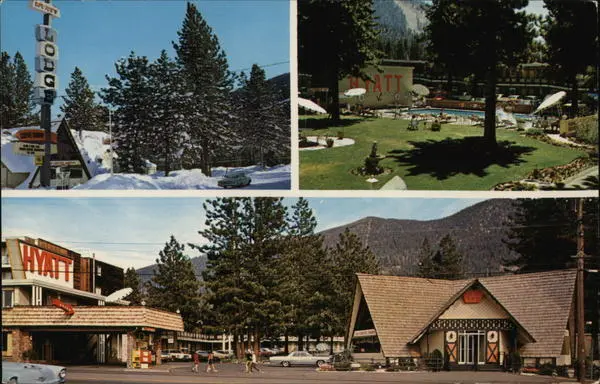 South Lake Tahoe,CA Haytt Lodge El Dorado County California Tahoe Foto Postcard