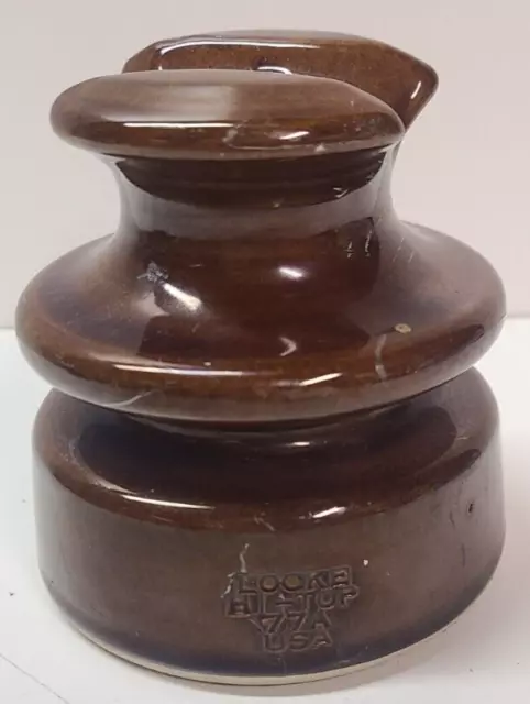 LOCKE HI-TOP 77A USA porcelain brown power insulator