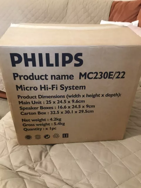 Stereo Philips MC230E/22 Hi Fi Lettore Cd Nuovo Mai Aperto