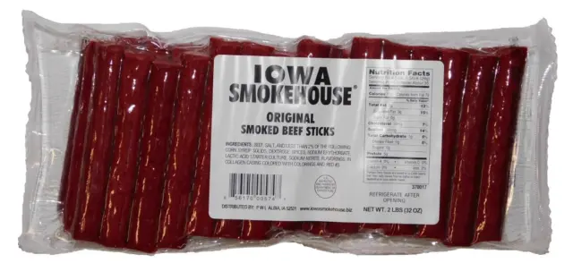 Iowa Smokehouse IS-SBS2 0.9kg Originale Affumicati Carne Secca Bastoncini, 40 CT