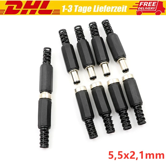 Sourcing Map DC Stecker Adapter – 5 Stück, 4,8 X 1,7 Mm, Lötfrei, Perfekt Für DIY-Elektronik, CCTV & Kleingeräte