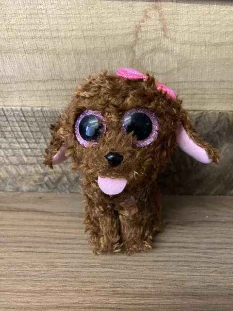 Ty Beanie Boo 2015 Maddie The Scruffy Brown Dog 6” Tall Rare & Retired