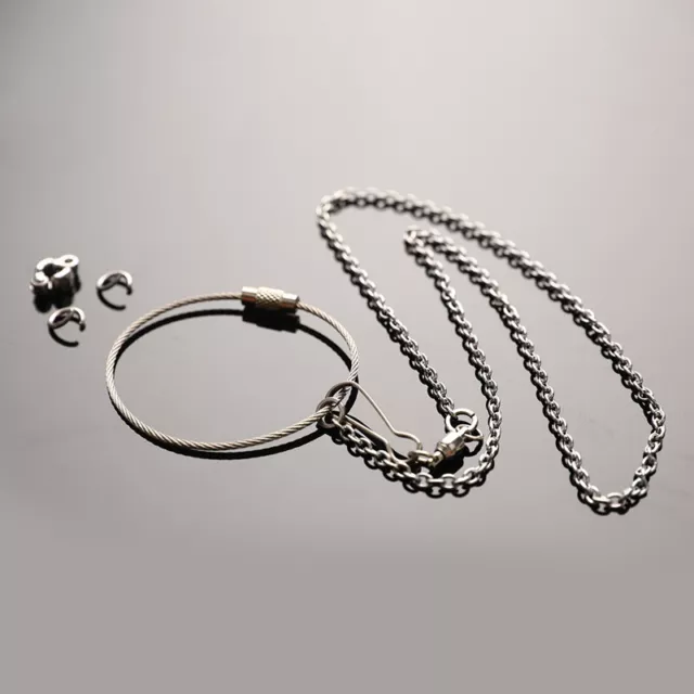 Catena piede pappagallo uccellino acciaio inox anello piede catena treno uccellini*t~