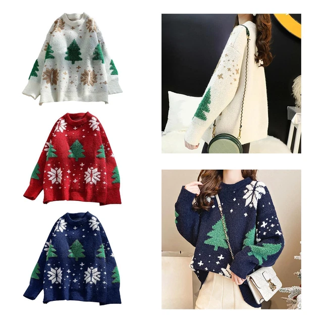 Maglione di Natale Maglione a maniche lunghe Abbigliamento casual per ragazze