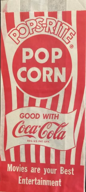 Vintage Lot of 3 Pops-Rite Coca Cola Bags Good With "Coca- Cola" "NOS"
