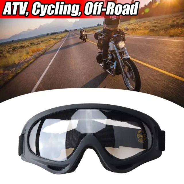 Motocross Goggles ATV Dirt Bike Motorcycle UTV MX OTG Offroad Goggles Clear Lens