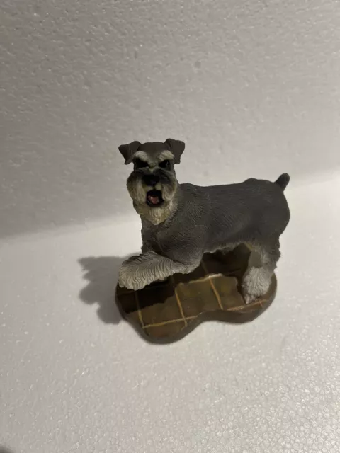 Living Stone Inc Schnauzer On Base Medium 2001 Figurine Encore Group