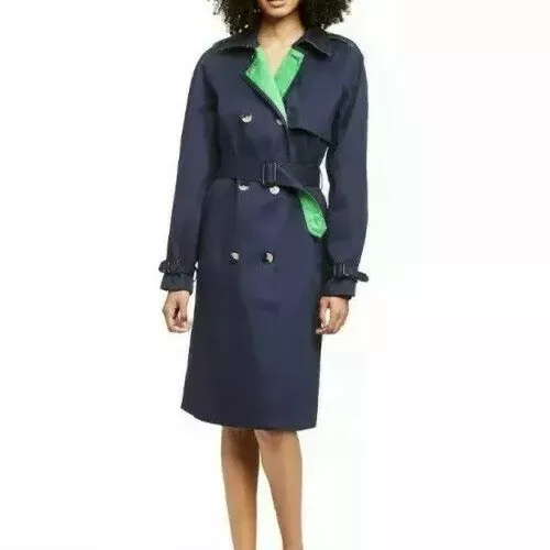 M 3.1 Phillip Lim for Target Women's Trench Coat Navy Green NWOT