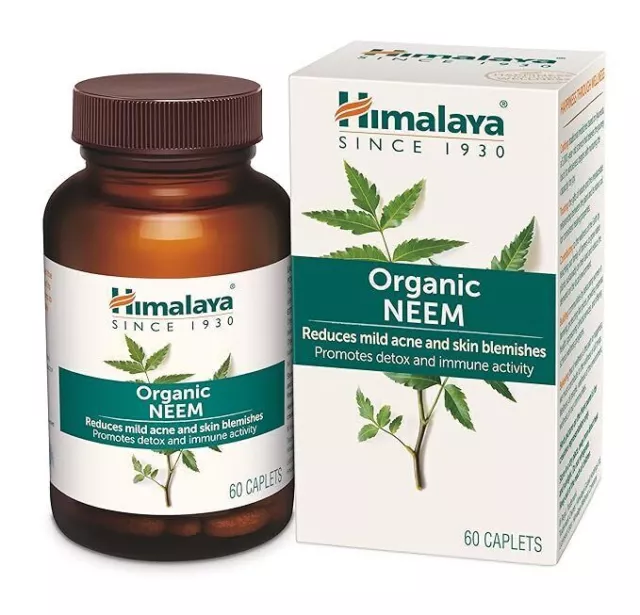 Himalaya Bio-Neem 600 mg reduziert Akne und Hautunreinheiten. 60 Stück Tab