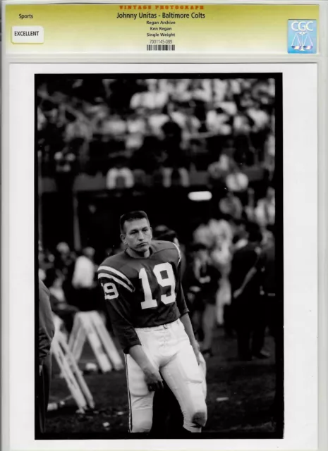 JOHNNY UNITAS Baltimore Colts Superstar 1967 Original Photo 7 x 9 Type 1