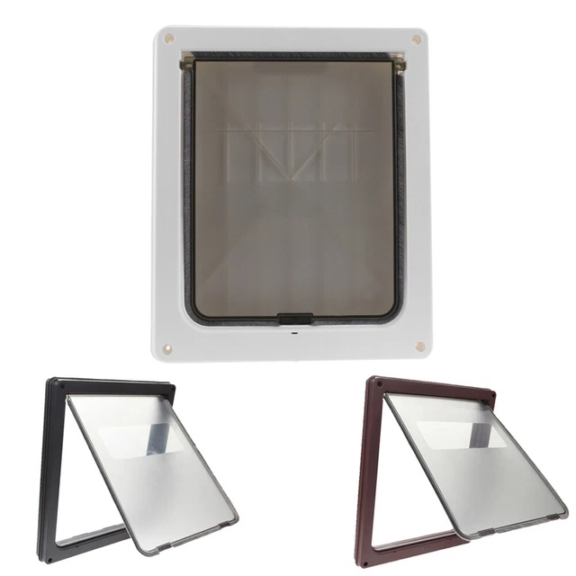 Marco de puerta con solapa bloqueable extra grande de 13,7""x11,4""x1,5"" para mascotas gato perro perro HY#U