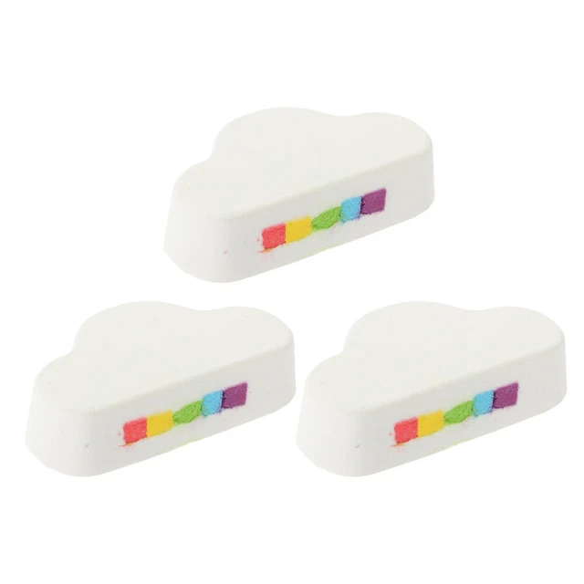 3 piezas de baño doméstico bombas diseño de nubes arco iris baño bombas aroma baño bombas