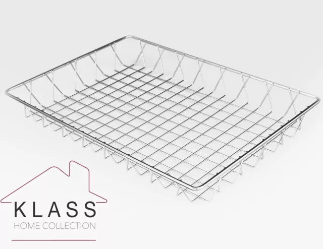 LARGE STAINLESS STEEL TRAY RACK/ MULTIPURPOSE USE / BREAD BASKET- Size 46X35X5CM