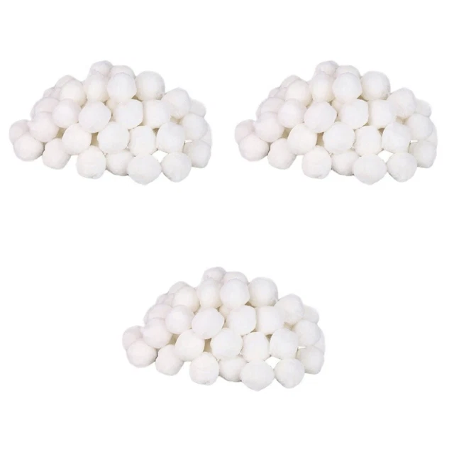 3 Paquetes Blanco Fibra Poliéster Bola Filtro Piscina Arena