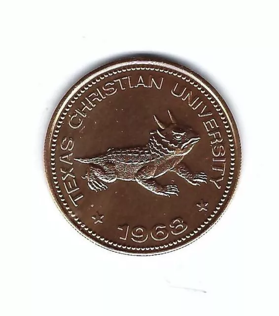 1968 Tcu Texas Christian Horned Frogs Football Schedule Coin Token Enco Humble