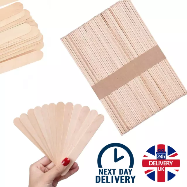 100 x Spatulas Professional Disposable Wooden Waxing Wax Sticks