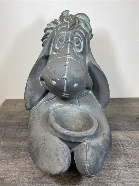 Rare VTG Cute Disney Eeyore Garden Statue Flower Pot Planter Winnie The Pooh