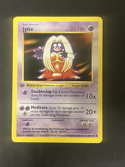 Jynx 英語版 1st edition shadow less Auction Prices Realized Tcg Cards 1999 POKEMON GAME Jynx