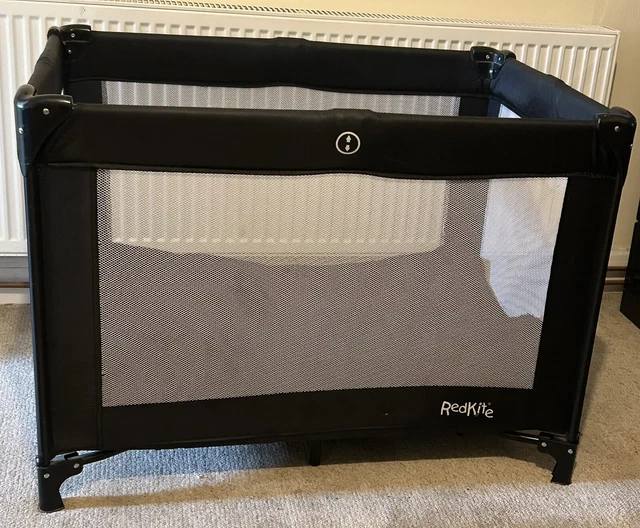 RED KITE TRAVEL Cot Sleep Tight foldable With Travel Bag Play Cot Black