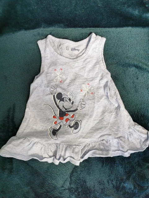 T-shirt fuochi d'artificio Gap Disney per ragazze Minnie taglia 3 anni