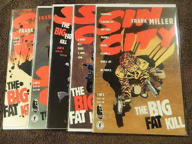 1994 DARK HORSE Comics SIN CITY The Big Fat Kill #1-5 Complete Series Set  VF/NM