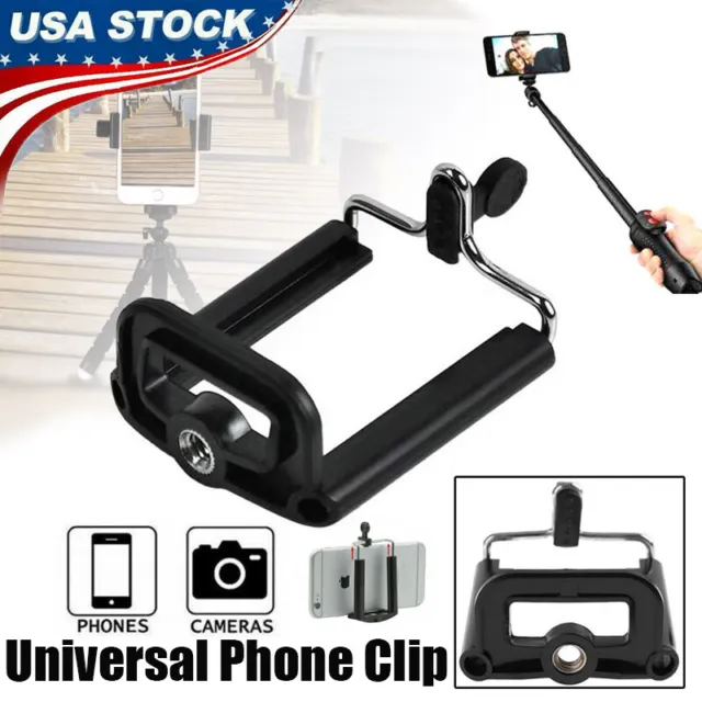 Stand Clip Tripod Adapter Cell Phone Holder Mount Adapter For Smartphone &Camera