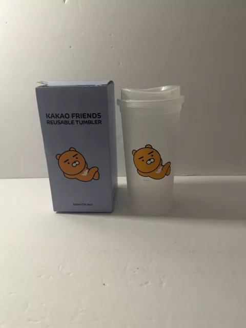 New Clear Kakao Friends Reusable Plastic Cup Tumbler