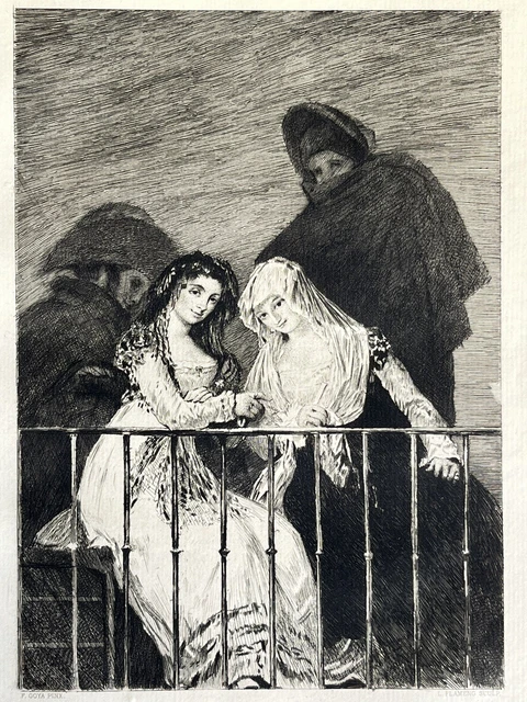 Gravure Originale Francisco De Goya - Los Caprichos, Plaque 33, édition 1881-1886