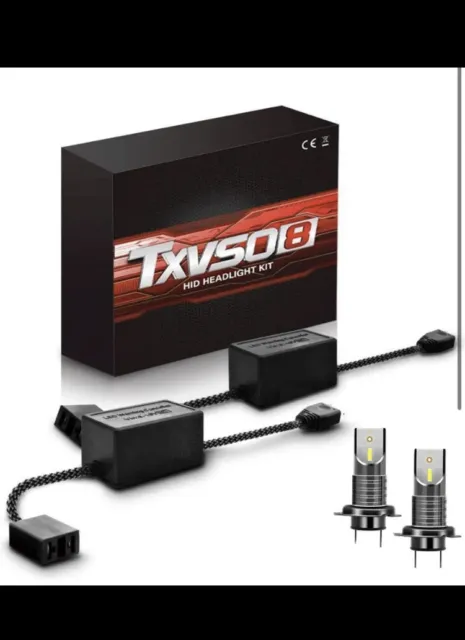 TXVSO8 100W 11200LM Lampadine H7 LED 6000K Bianco Freddo Incluso Kit Canbus