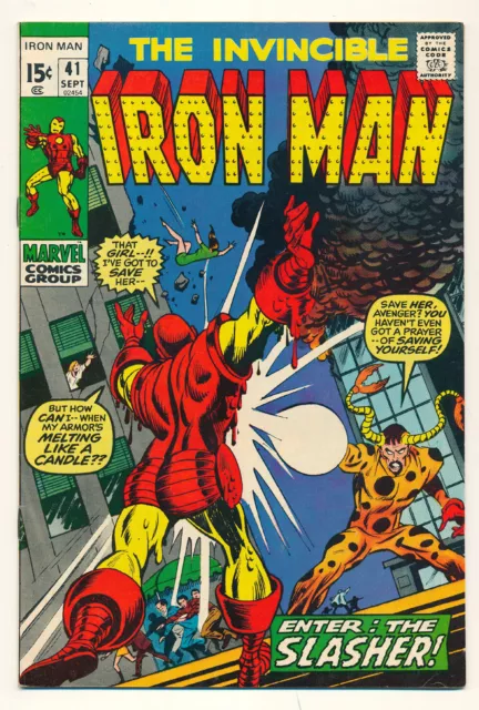 Marvel Invincible Iron Man Comic Issue #41 1st App! The Slasher! 5.5 FN- 1971