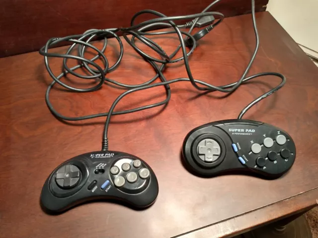 Sega Genesis Super Pad Controller, 6 button turbo lot of 2