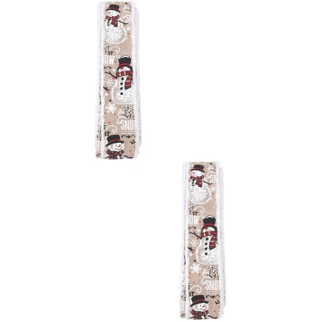 2 rollen von Weihnachten Bogen Band Schneeflocke Band Dekorative Bänder 8