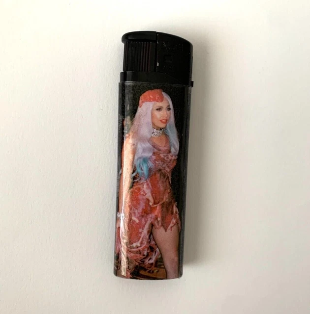 briquet lady gaga meat dress, 8,2x2,4cm, briquet rechargeable, gaz