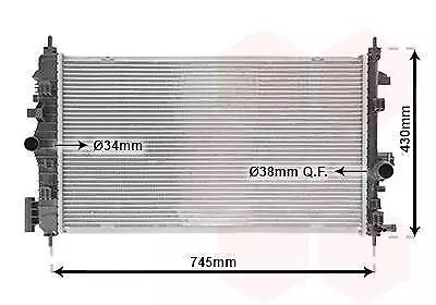 VAN WEZEL - Kühler Motorkühlung - 37002468 für Opel Chevrolet Saab 2