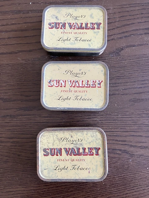 players sun valley tobacco tin VINTAGE THREE PLAYERS Sun Valley Tobacco Tins empty £6.52